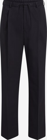 Calvin Klein Pleat-Front Pants in Black: front