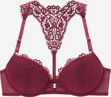 LASCANA Push-up Push-up BH in Rot: predná strana