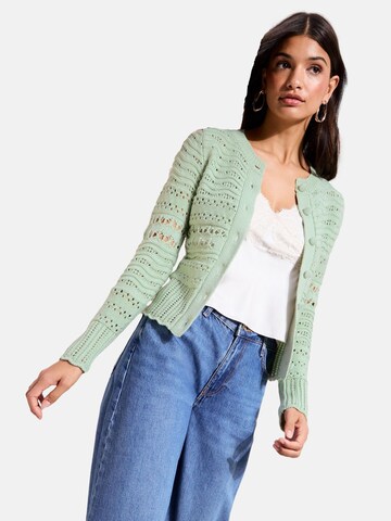 Friends Like These Gebreid vest in Groen: voorkant