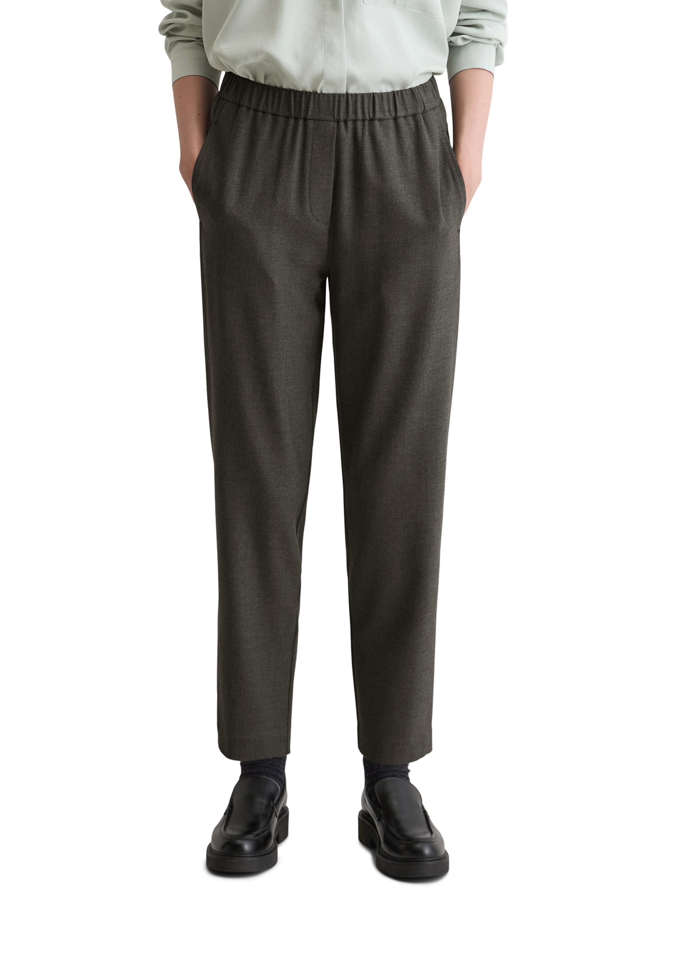 Marc O'Polo - Regular Calças em cinzento: frente