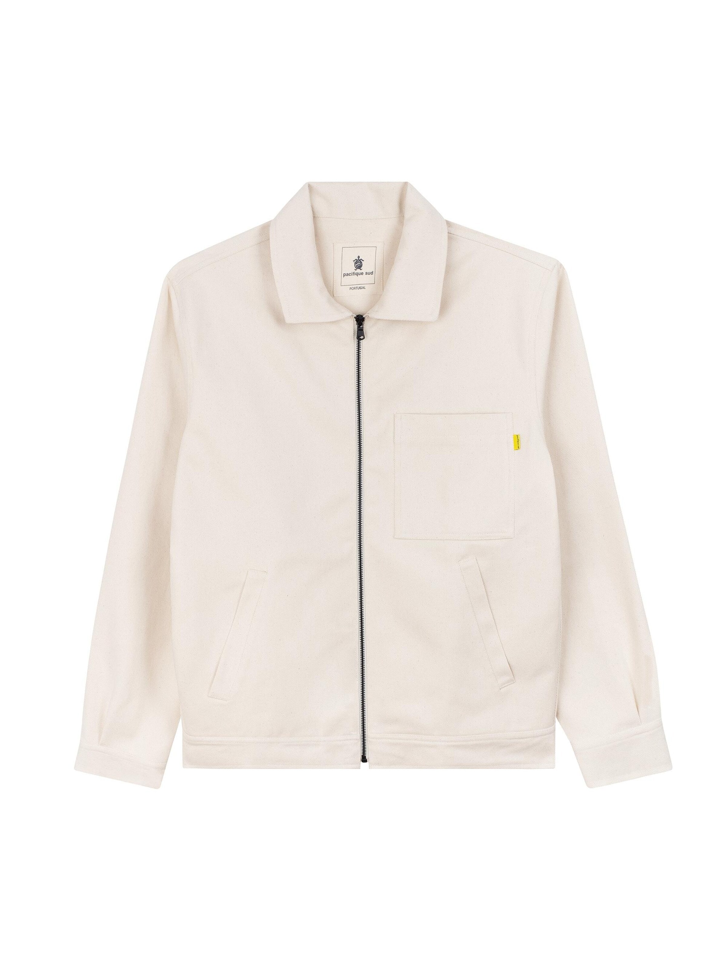 Pacifique Sud Between-season jacket 'Denim Jacket' in Beige: front