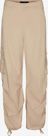 VERO MODA Cargobroek in Beige: voorkant