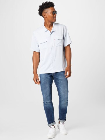 LEVI'S ® Comfort Fit Košeľa 'Levi's® Men's Short Sleeve Pajama Shirt' - Modrá