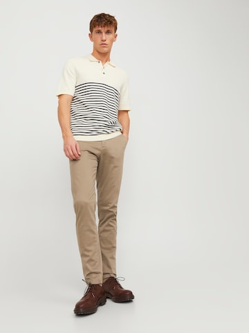 JACK & JONES - Slimfit Calças chino 'JJIMarco JJBowie' em bege