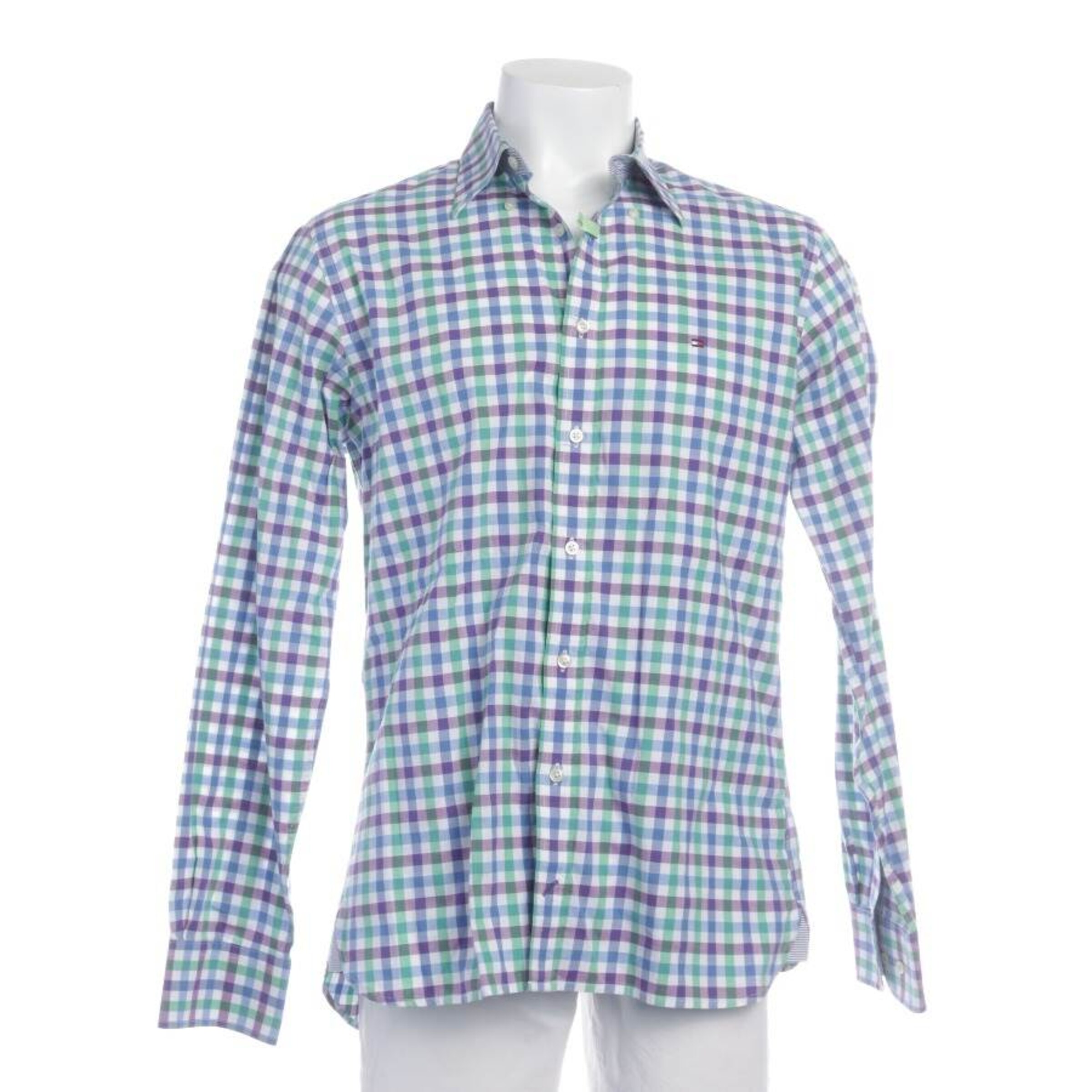 TOMMY HILFIGER Button Up Shirt in M in Mixed colors: front