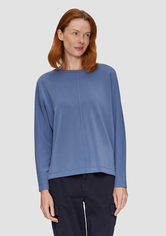 s.Oliver Sweatshirt 'Scuba' in Blauw: voorkant