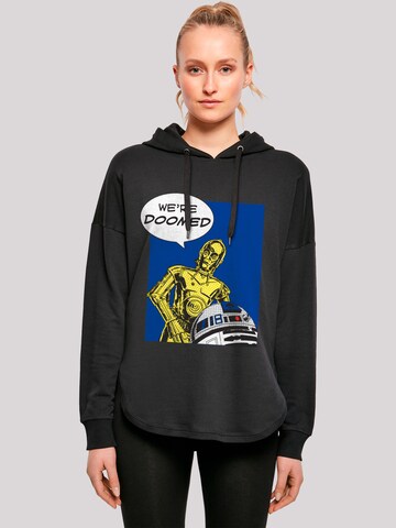 F4NT4STIC Sweatshirt 'C3-PO We're Doomed' in Zwart: voorkant