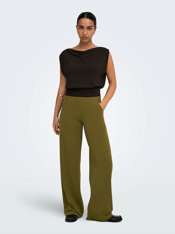 JDY Wide leg Pants 'JDYLOUISVILLE CATIA' in Green