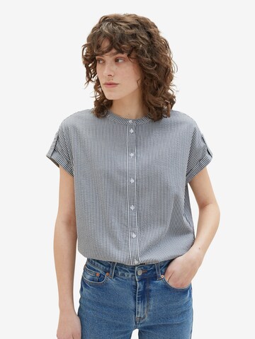 TOM TAILOR Blouse in Blauw: voorkant