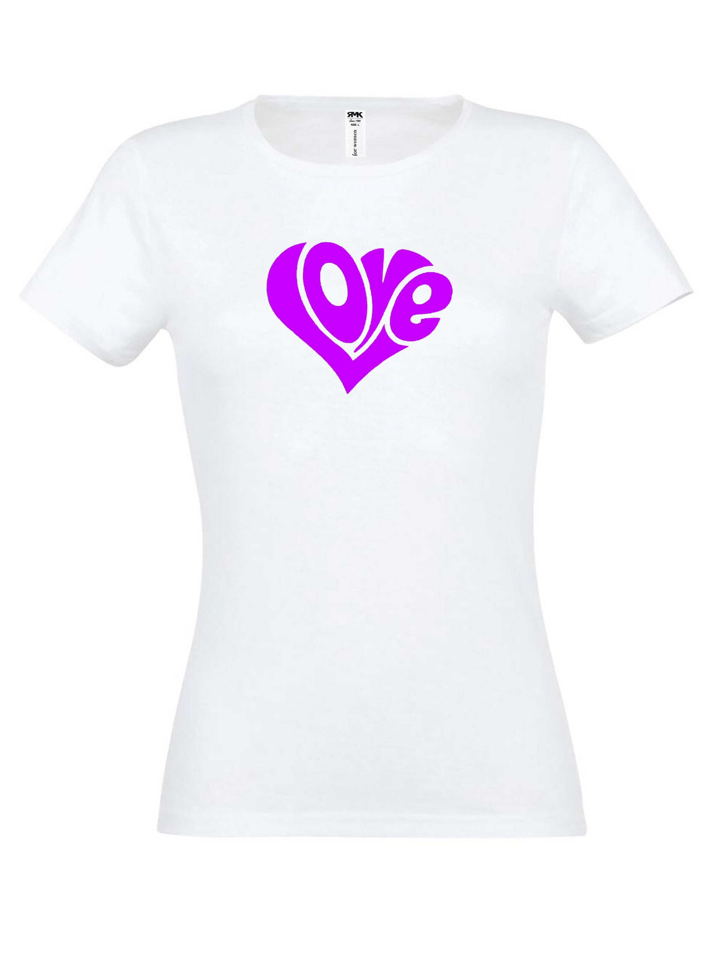 RMK Shirt '“Love Herz”'‌‌ in Weiß: Vorderseite