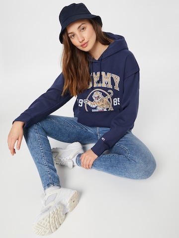 Tommy Jeans Mikina – modrá