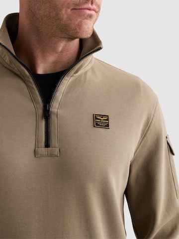 Sweat-shirt 'Sweatshirt with half-zip and badge' PME Legend en vert