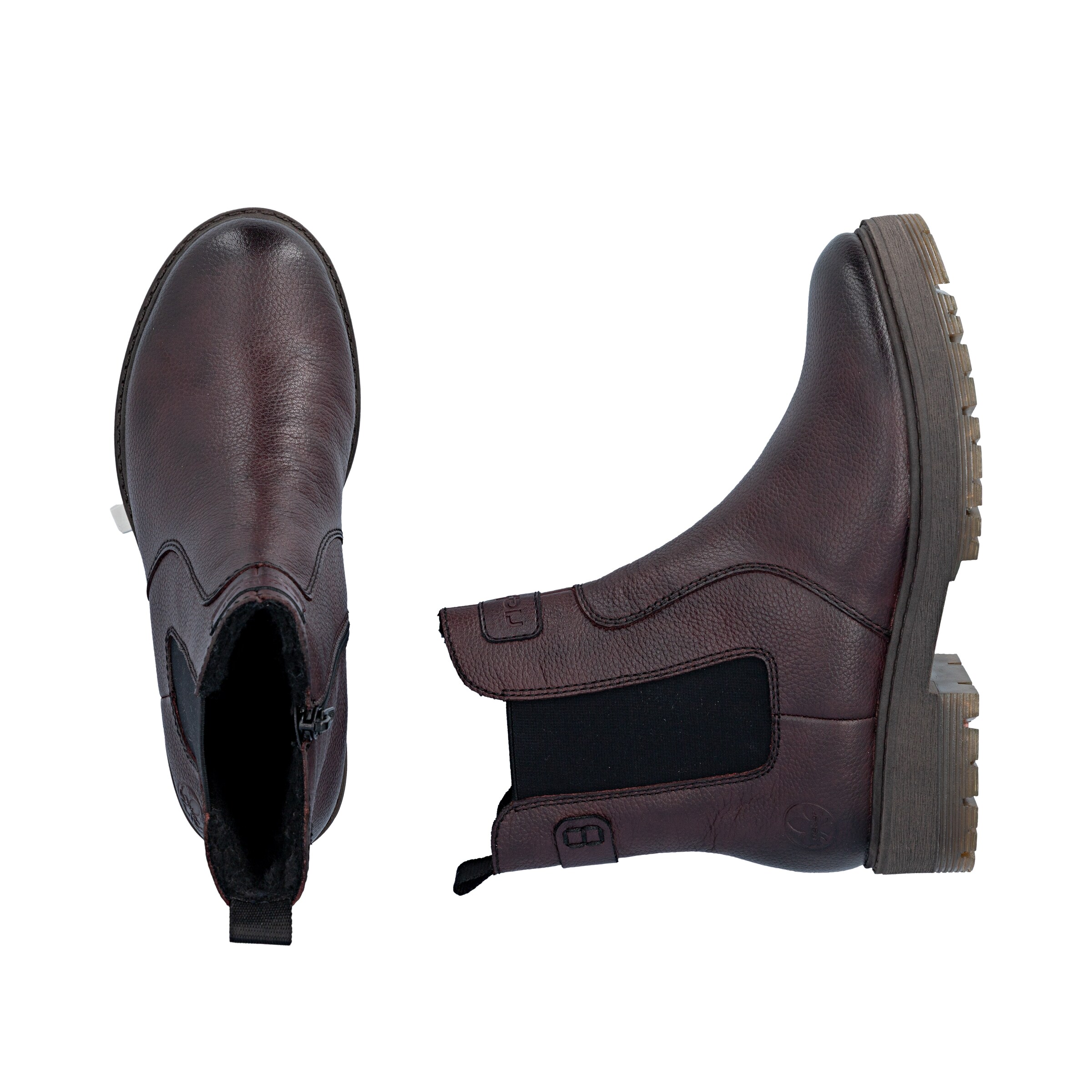 Bottines Rieker en rouge