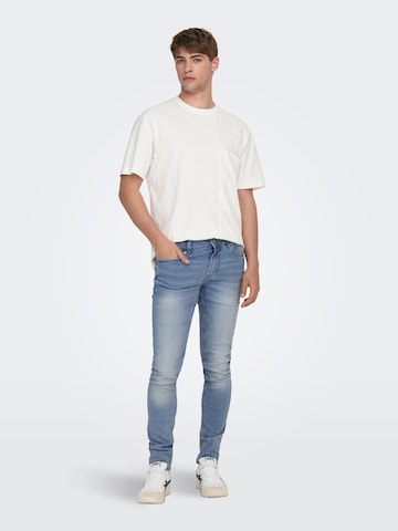 Only & Sons Slimfit Jeans 'Warp' in Blau