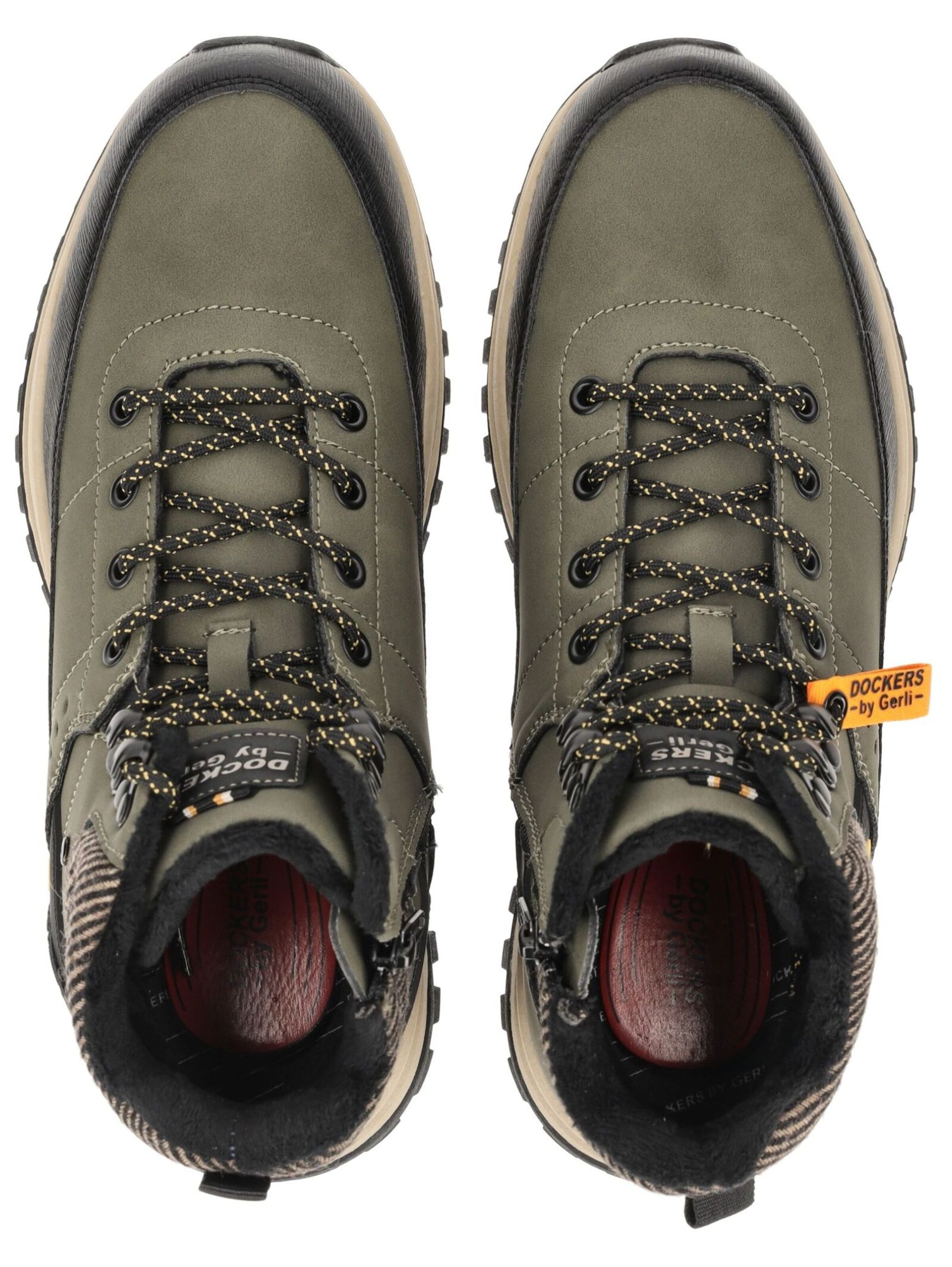Bottines à lacets Dockers by Gerli en vert : au dessus