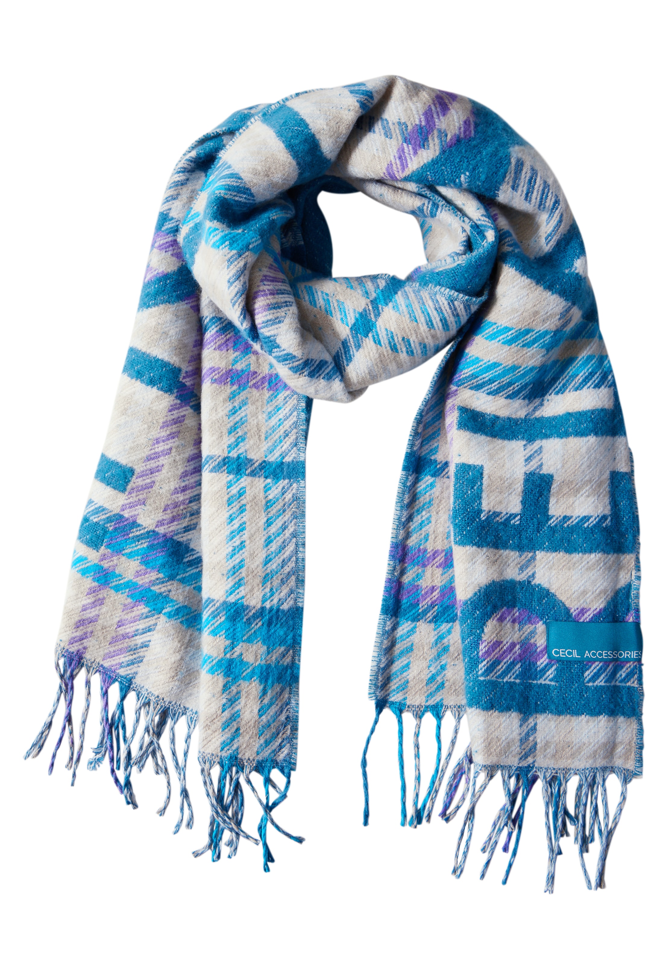 CECIL Scarf in Blue: front