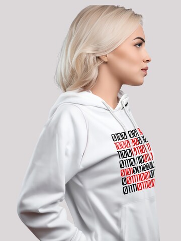 Sweat-shirt 'I Love You 01001001 Binary Code Valentinstag' F4NT4STIC en blanc