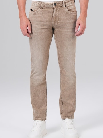 Jean M.O.D MIRACLE OF DENIM en beige : devant