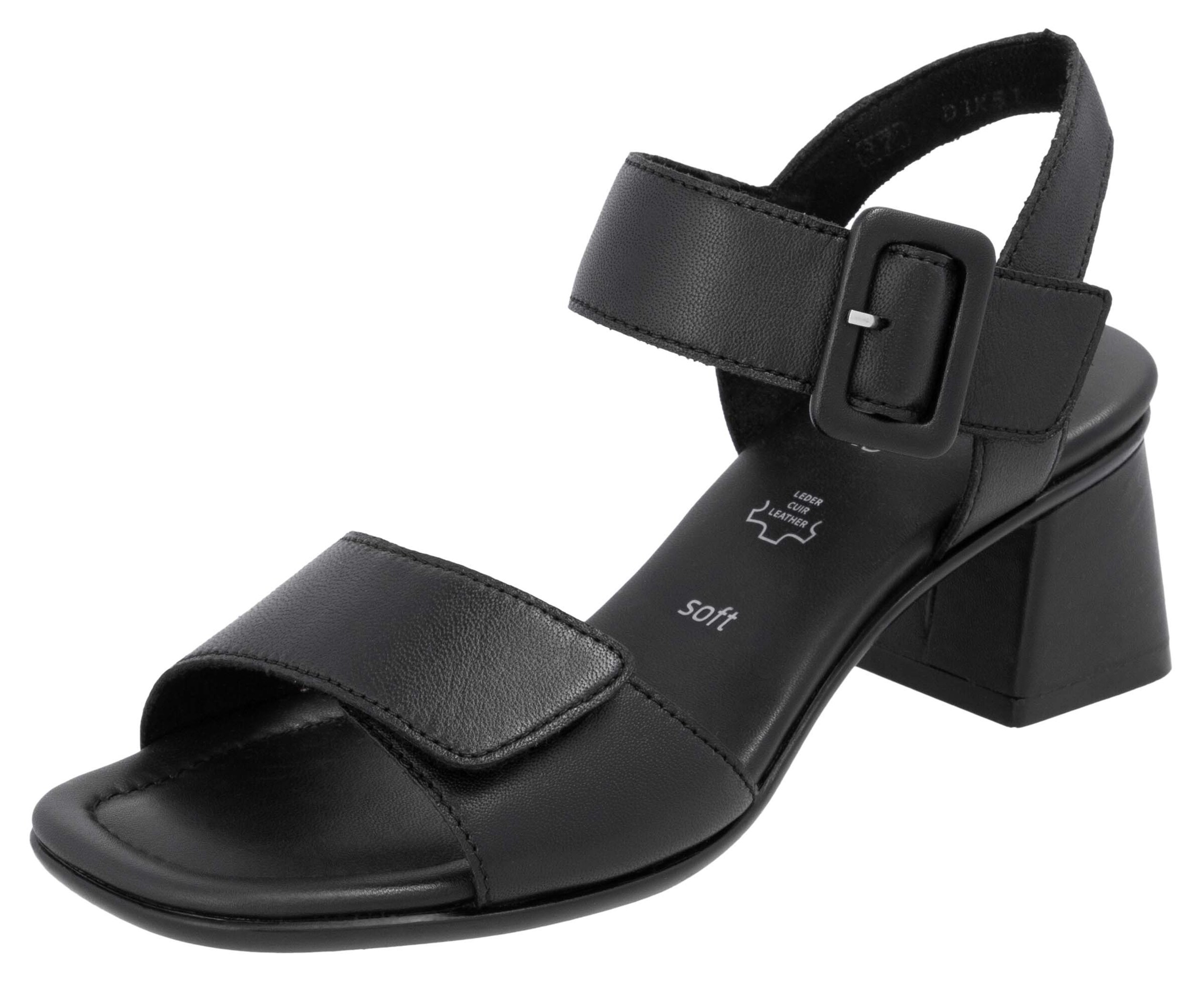 REMONTE Strap sandal in Black: front