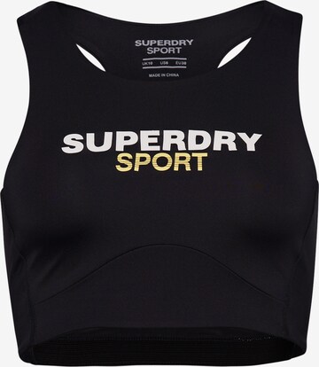 Superdry Bustier Sport bh in Zwart: voorkant