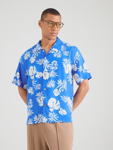 GAP Regular fit Риза в синьо: отпред