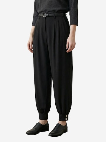 My fashion Barrel Trousers with creases in Black