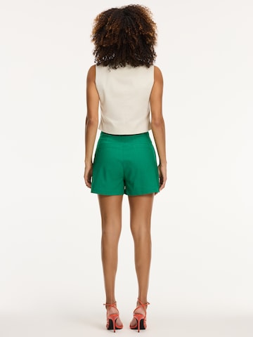 Shiwi Slimfit Παντελόνι με τσάκιση 'MARTE' σε πράσινο