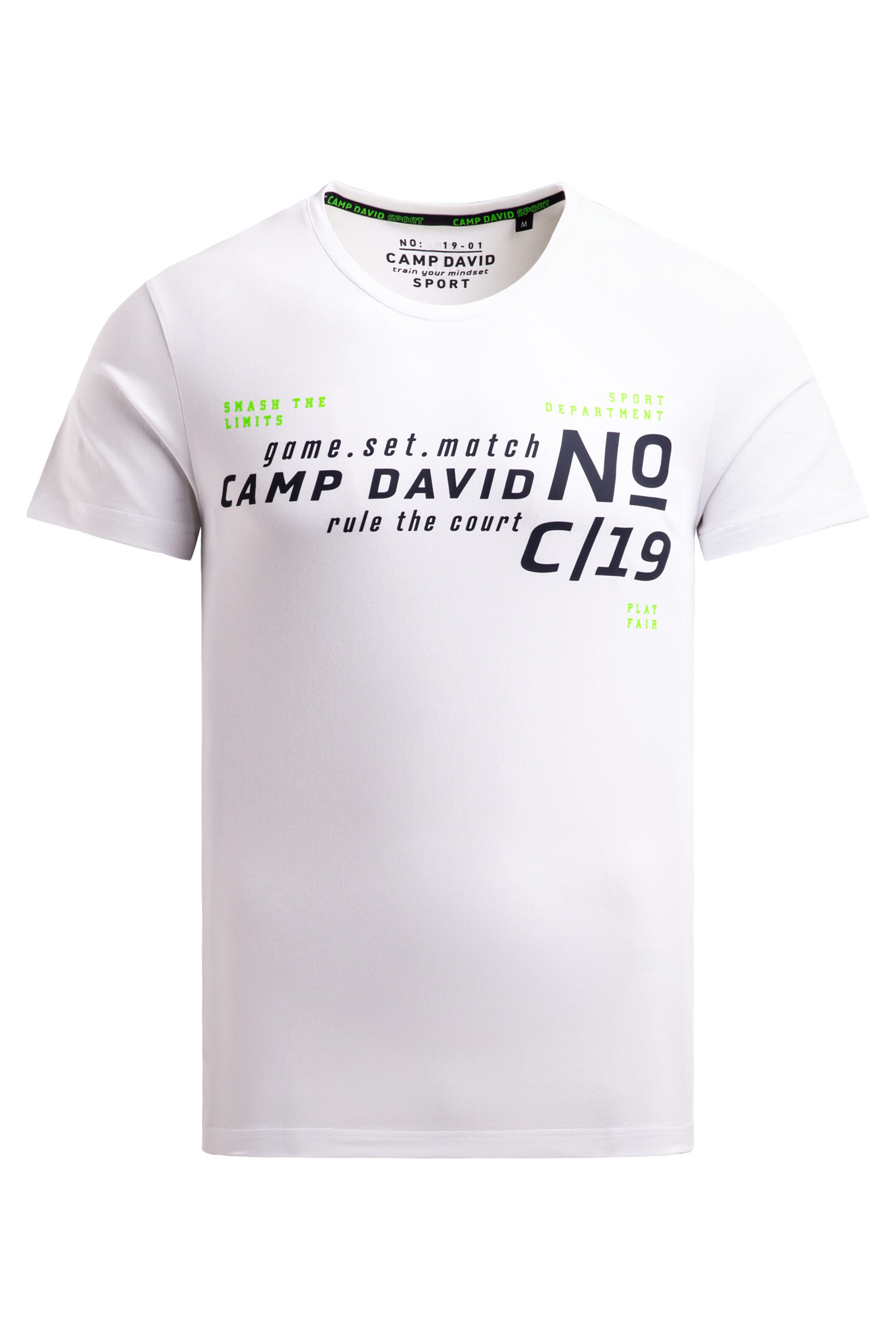 CAMP DAVID Shirt in Light green / Black / White, Item view
