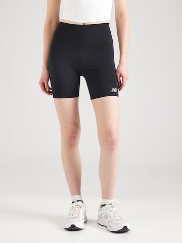 new balance Skinny Fit Спортен панталон 'Essentials Harmony' в черно: отпред