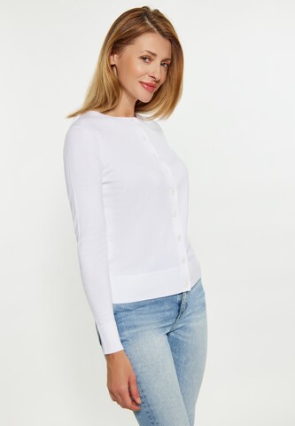 usha BLUE LABEL Knit Cardigan in White: front