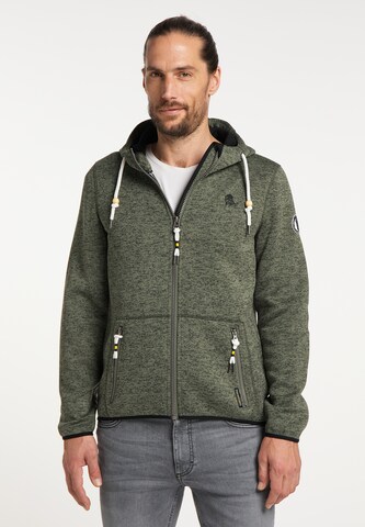 Schmuddelwedda Fleece Jacket in Green: front