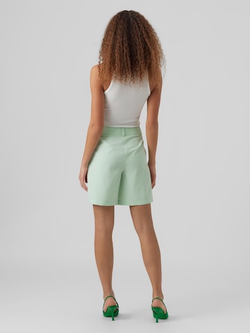 VERO MODA - Loosefit Calças com pregas 'Zelda' em verde