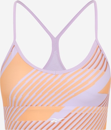 Reebok Bustier Biustonosz sportowy w kolorze fioletowy: przód