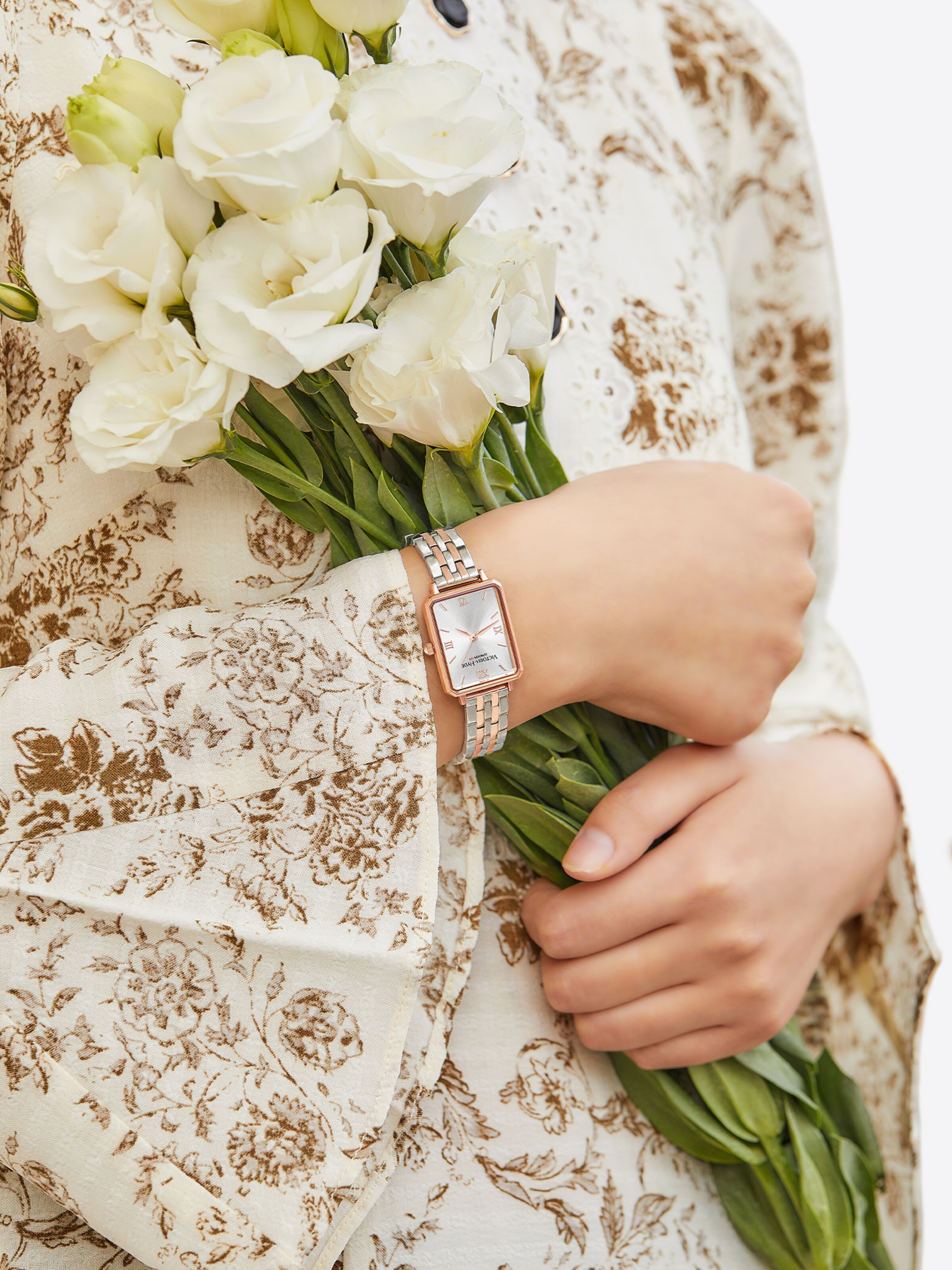 Victoria Hyde Analog watch 'Hampton' in Silver: front