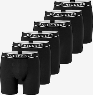 SCHIESSER Langer Boxer ' 95/5 Multi ' in Schwarz: Vorderseite