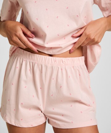 Hunkemöller Korte pyjama in Roze