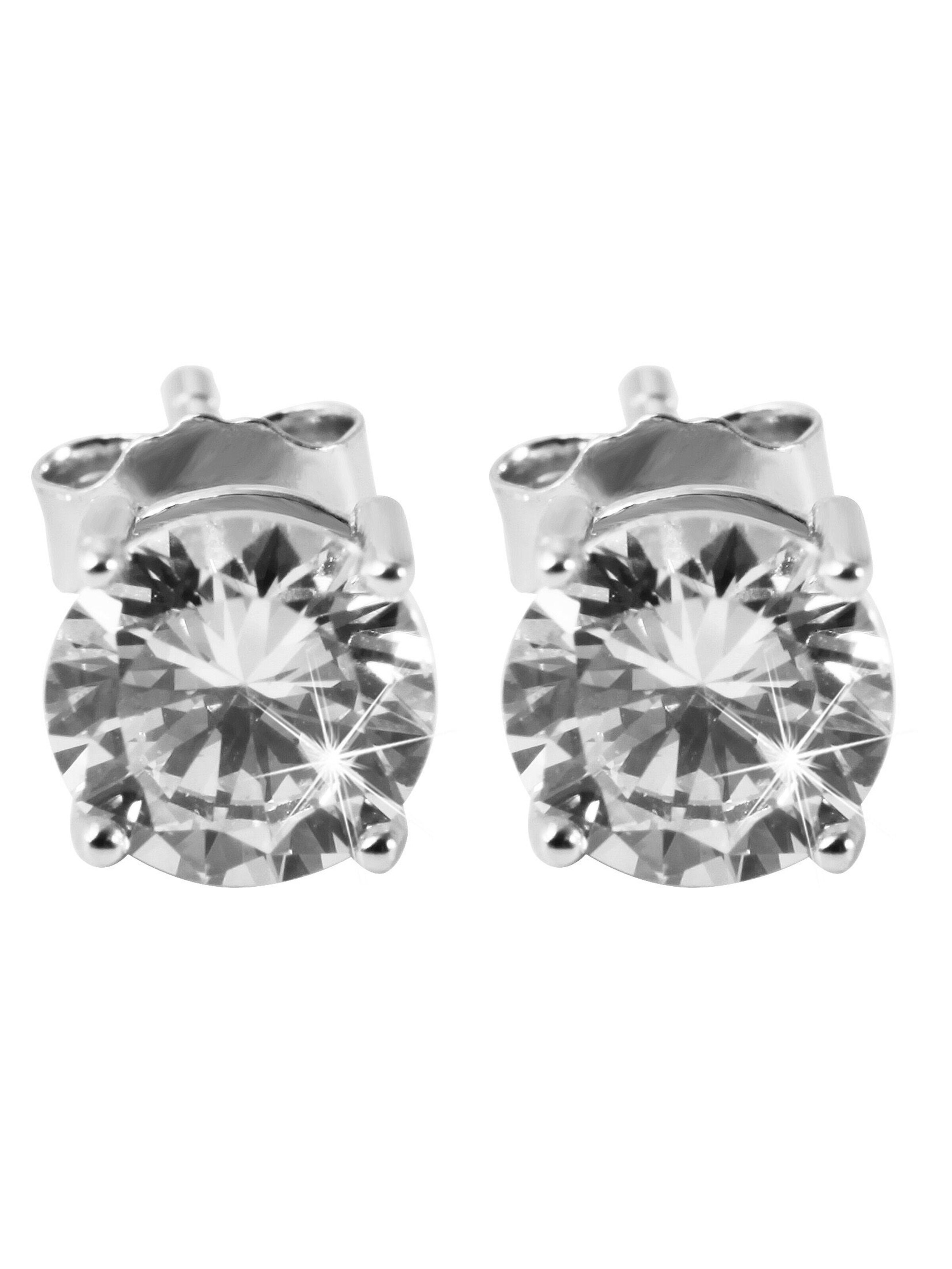 Akzent Earrings '"Sinti" aus 925 Sterlingsilber, rhodiniert, langlebig' in Silver: front