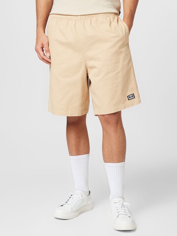 Obey Loose fit Workout Pants in Beige: front