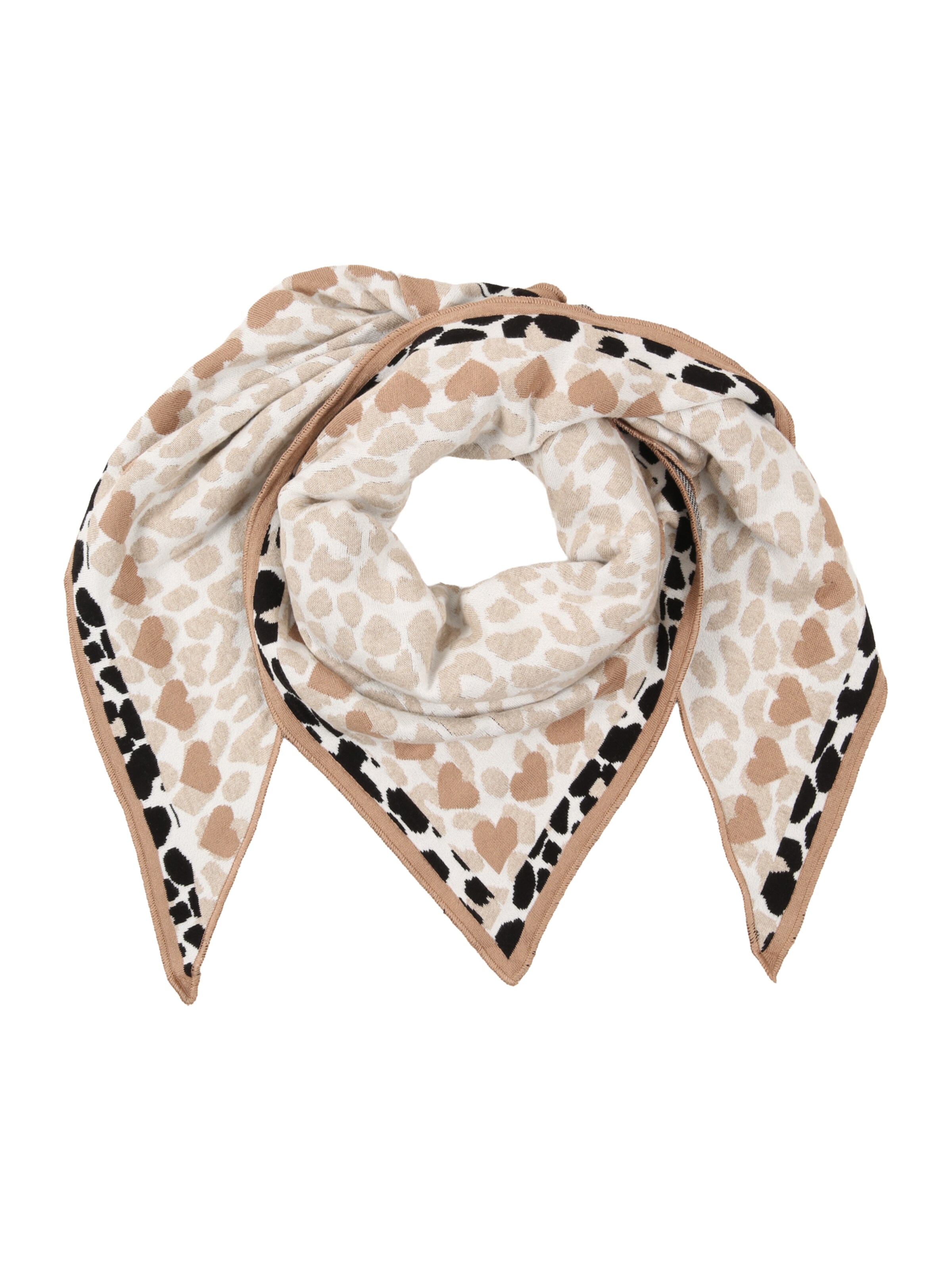 Zwillingsherz Shawl 'Love is Love' in Brown: front