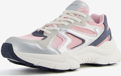 Bershka Sneaker low i navy / sølvgrå / lysegrå / lys pink, Produktvisning