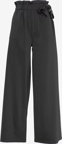 Influencer Wide leg Pants 'Tie up' in Black: front