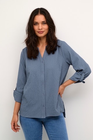 Kaffe Shirt in Blauw: voorkant