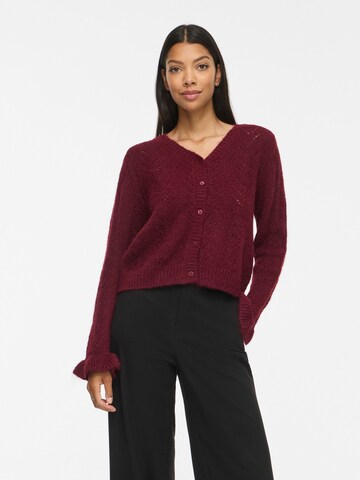 VILA Knit cardigan 'DANNA' in Red: front