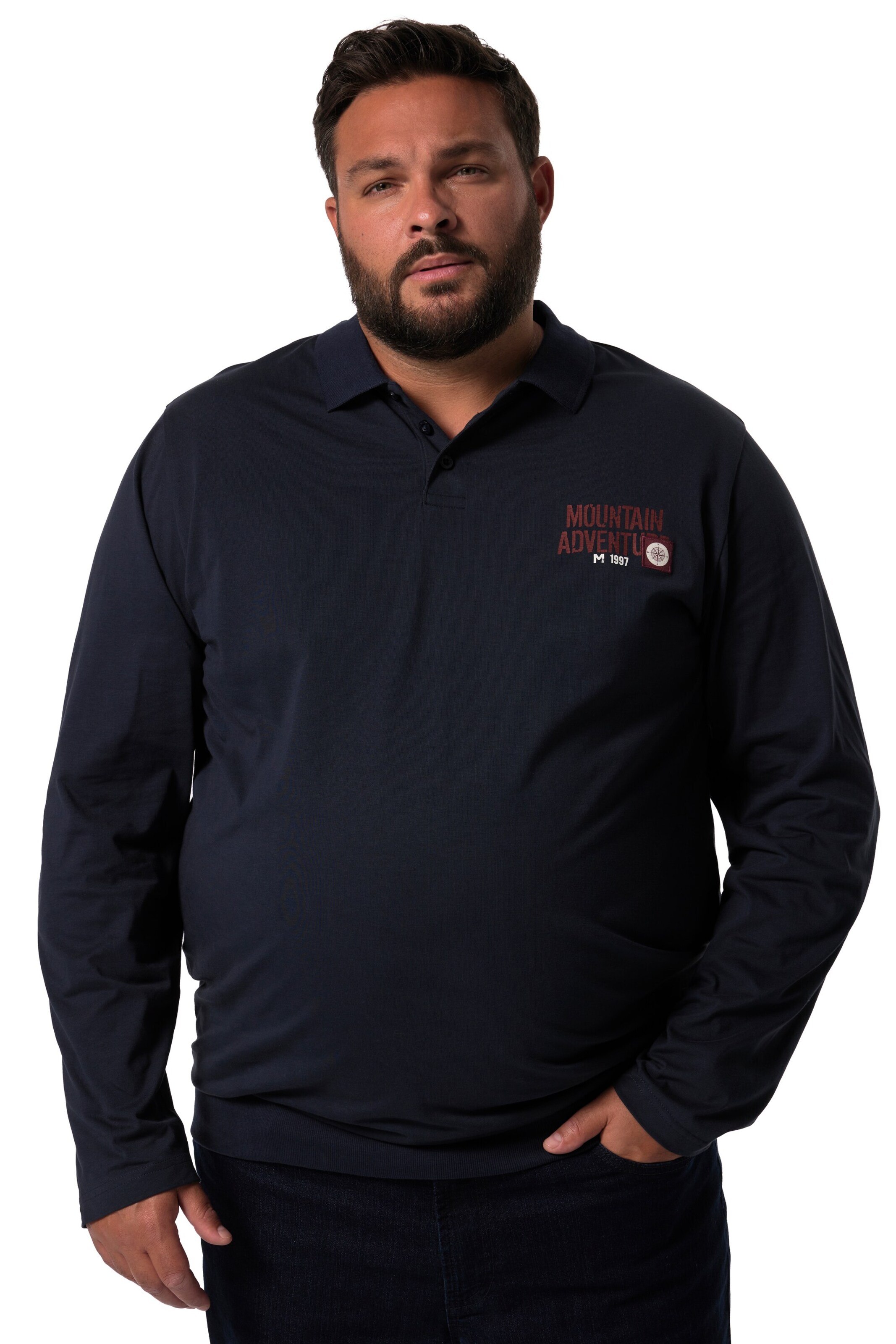 Men Plus Shirt in Blau: Vorderseite