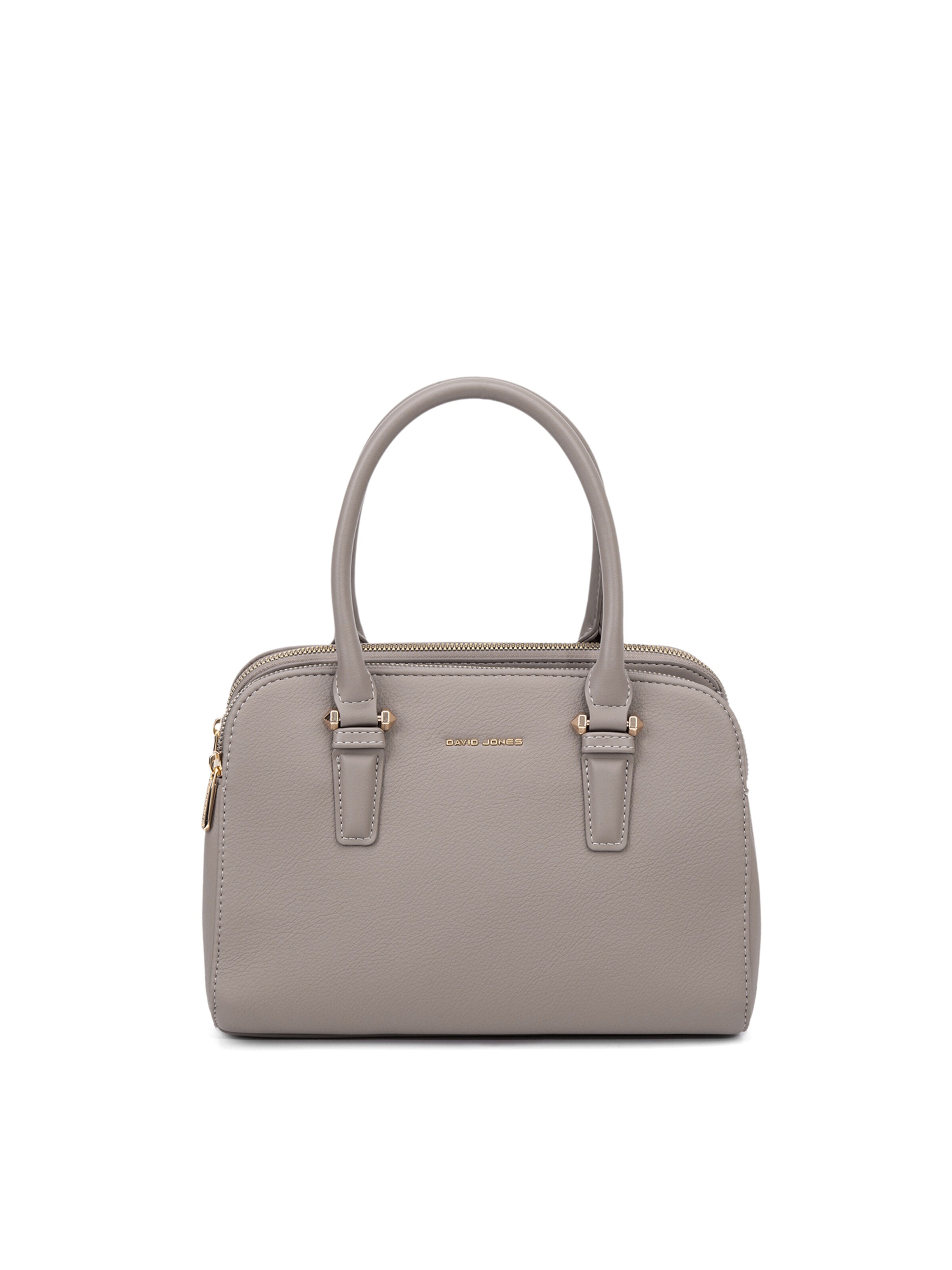 Borsa a mano 'Borsa a Mano Vegan Leather con Zip e Tracolla Rimovibile - David Jones' di David Jones in grigio: frontale