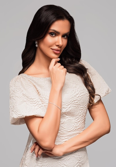 Ombre Evening Dress in White, Item view