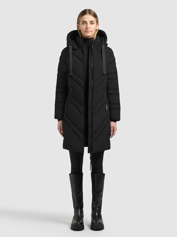 khujo khujo Steppmantel in Schwarz: Vorderseite