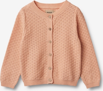 WHEAT Strickjacke 'Magnella' (GOTS) in Orange: Vorderseite