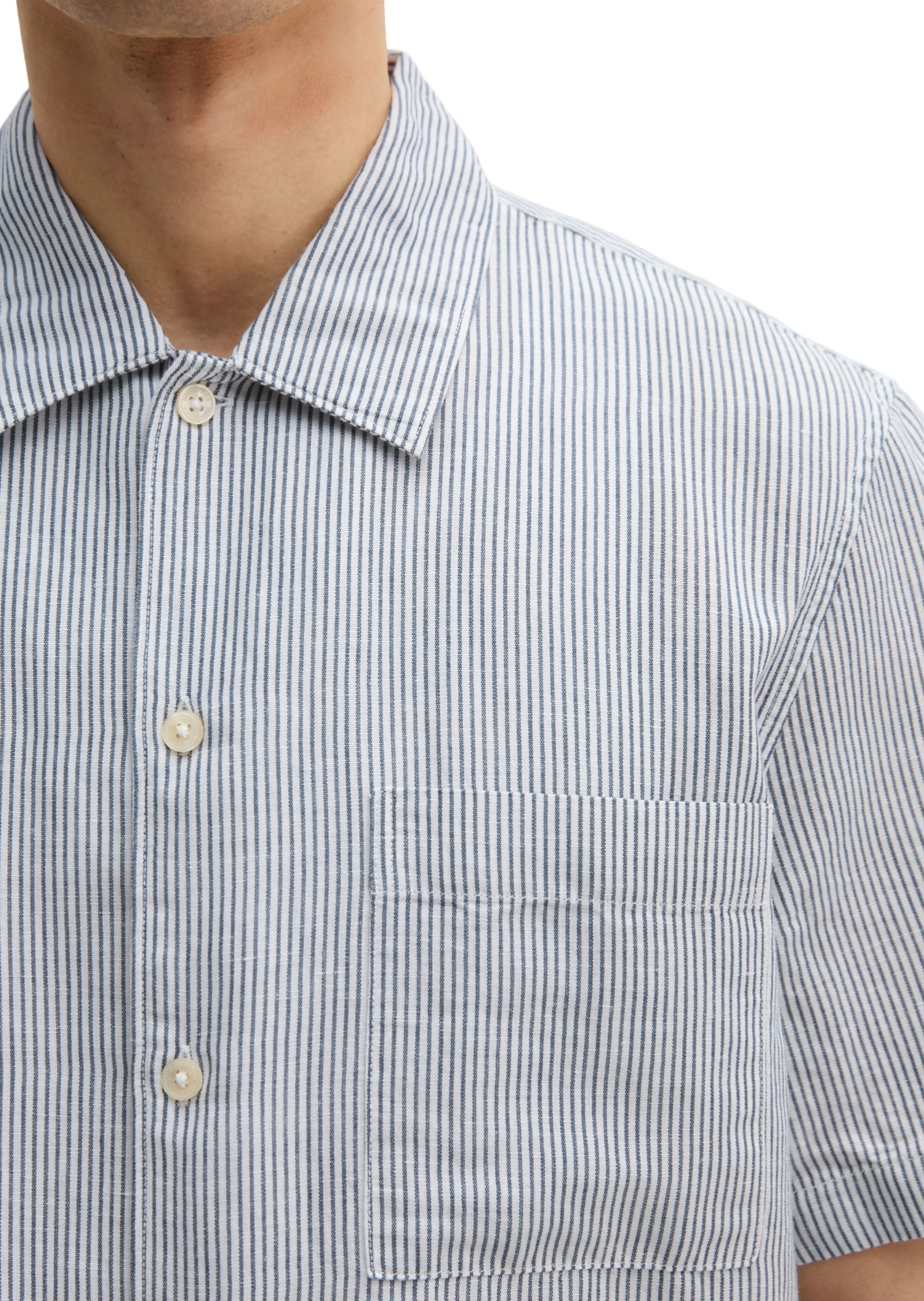Marc O'Polo Regular fit Overhemd in Blauw