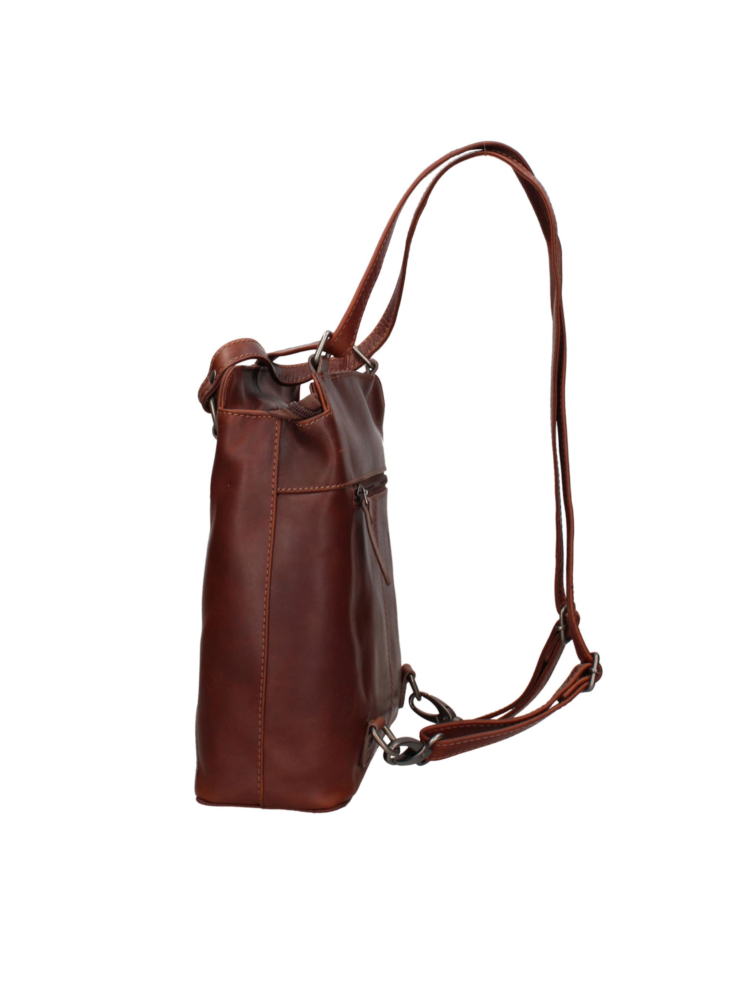Borsa a spalla 'Borsa Uomo Vera Pelle Convertibile Spalla Zaino' di HILL BURRY in beige